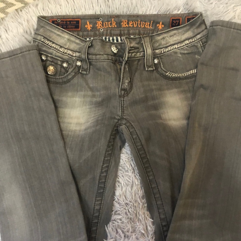 Rock Revival Gray jeans, worn a couple of time